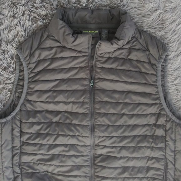 John Bartlett Consensus Puffer Vest Men's Extra Large Gray Zip Up - Picture 2 of 6